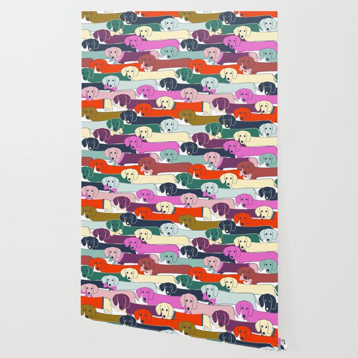 colored doggie pattern Wallpaper Gallery Image 2