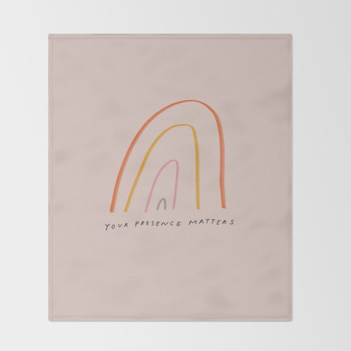 "Your Presence Matters" Throw Blanket Gallery Image 2