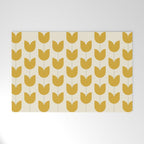 Spring Tulips II Yellow Mid Century Flowers Welcome Mat Gallery Image 1