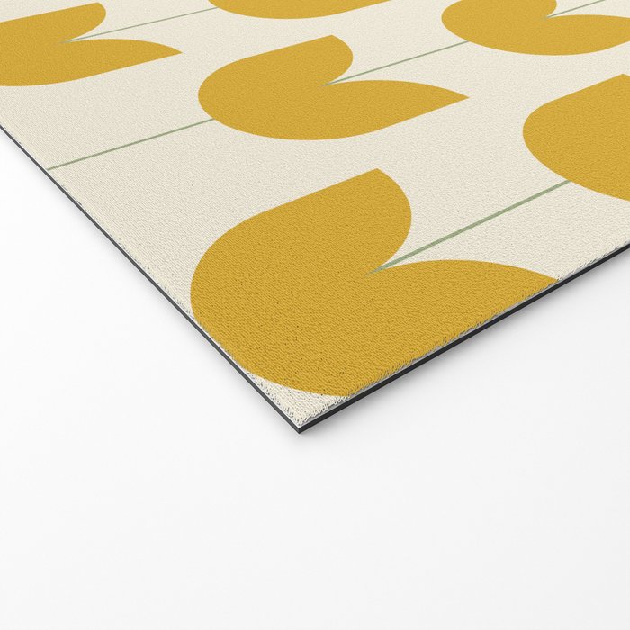 Spring Tulips II Yellow Mid Century Flowers Welcome Mat Gallery Image 2