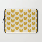 Spring Tulips II Yellow Mid Century Flowers Laptop Sleeve Gallery Image 1