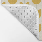 Spring Tulips II Yellow Mid Century Flowers Bath Mat Gallery Image 2