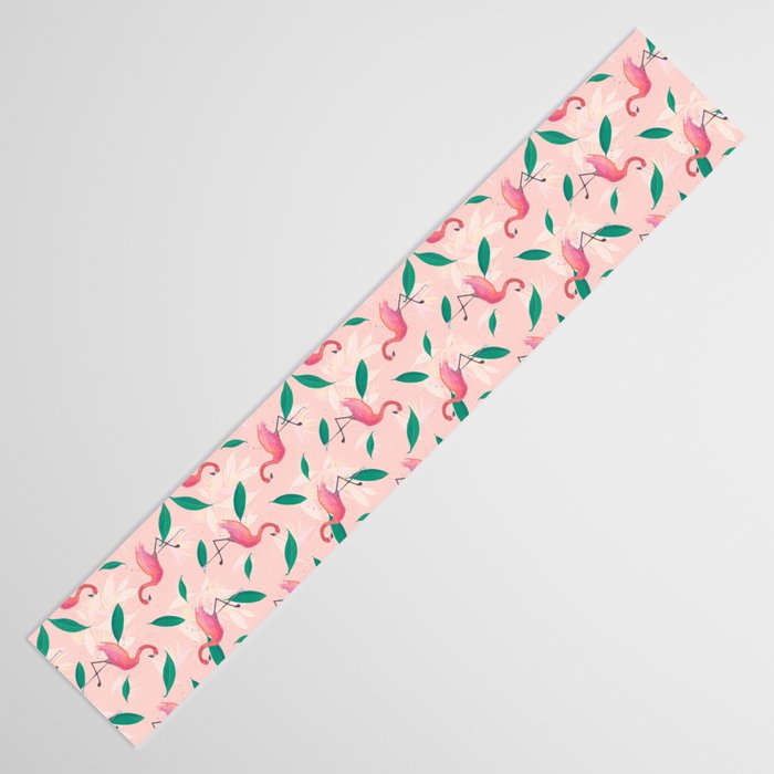 Pink flamingo tropical pattern Table Runner Gallery Image 3