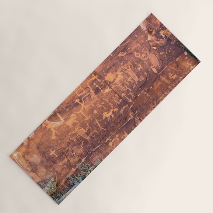 Ancient Rock Art Panel 0619 - Utah Yoga Mat Gallery Image 1