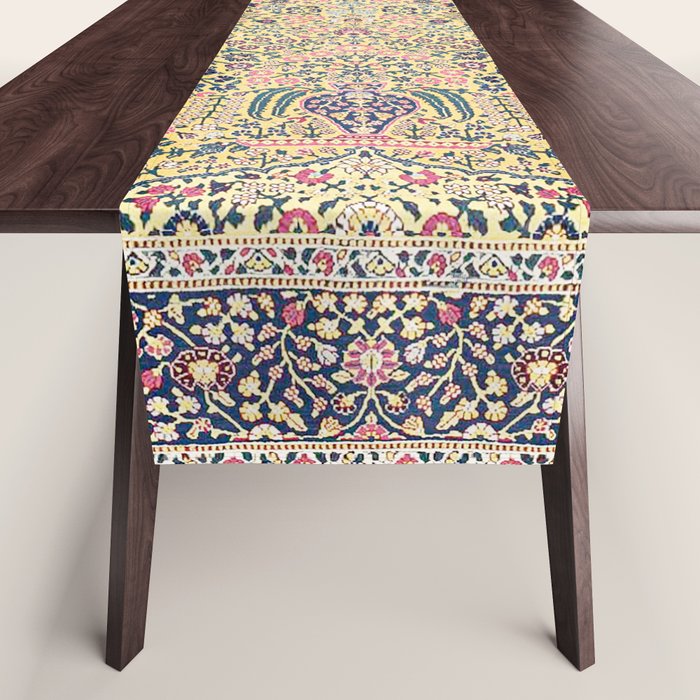 Douglass Mughal 'Millefleurs' North Indian Rug Print Table Runner Gallery Image 1