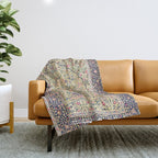Douglass Mughal 'Millefleurs' North Indian Rug Print Throw Blanket Gallery Image 1