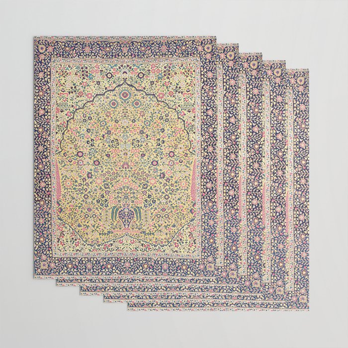 Douglass Mughal 'Millefleurs' North Indian Rug Print Wrapping Paper Gallery Image 3