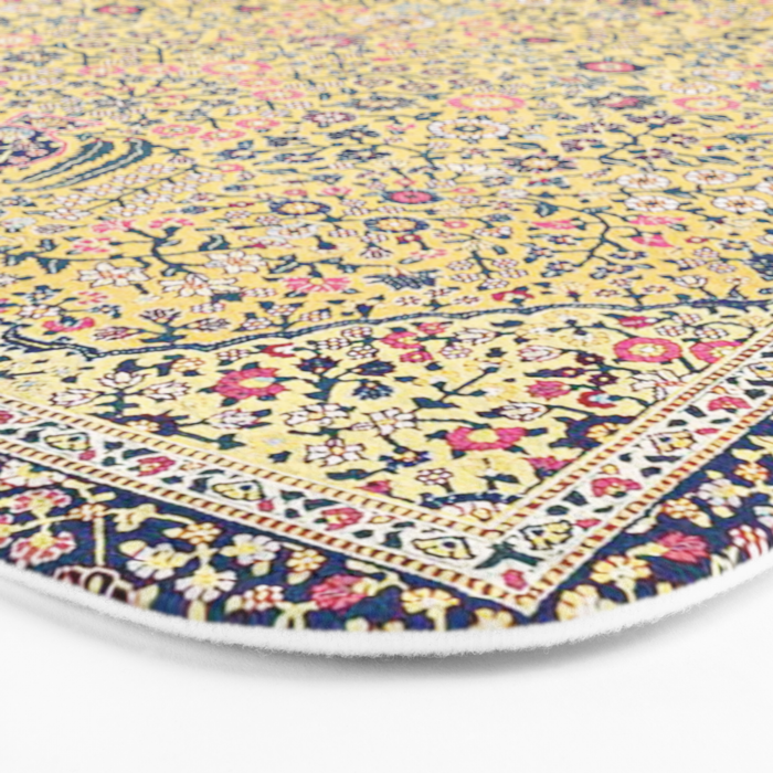 Douglass Mughal 'Millefleurs' North Indian Rug Print Bath Mat Gallery Image 3
