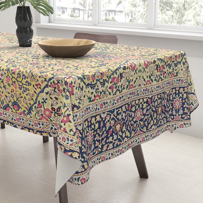 Douglass Mughal 'Millefleurs' North Indian Rug Print Tablecloth Gallery Image 3