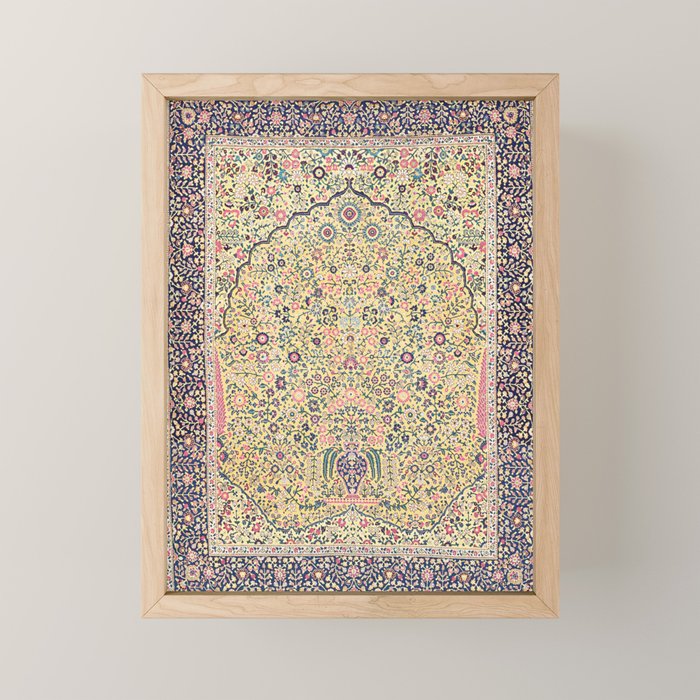 Douglass Mughal 'Millefleurs' North Indian Rug Print Mini Art Print Gallery Image 1