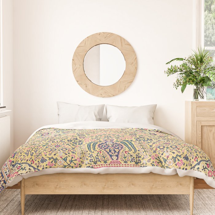 Douglass Mughal 'Millefleurs' North Indian Rug Print Duvet Cover Gallery Image 3
