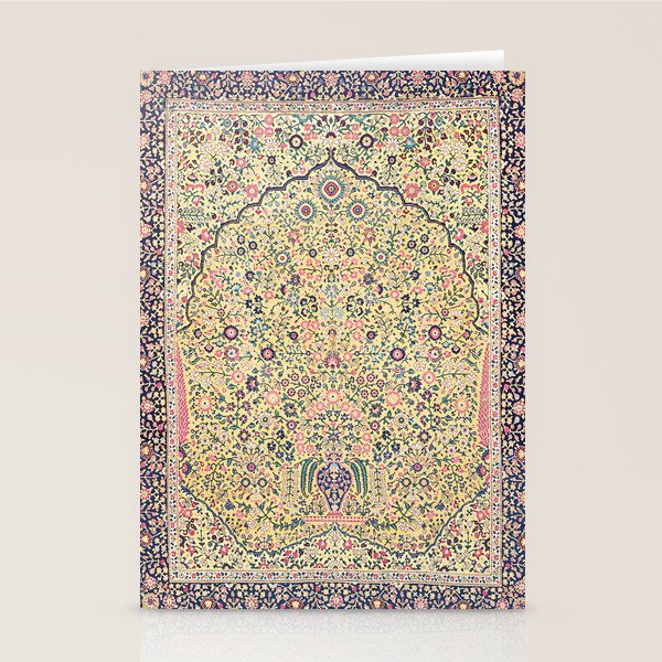 Douglass Mughal 'Millefleurs' North Indian Rug Print Stationery Card Gallery Image 2