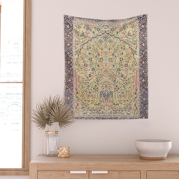Douglass Mughal 'Millefleurs' North Indian Rug Print Wall Tapestry Gallery Image 2