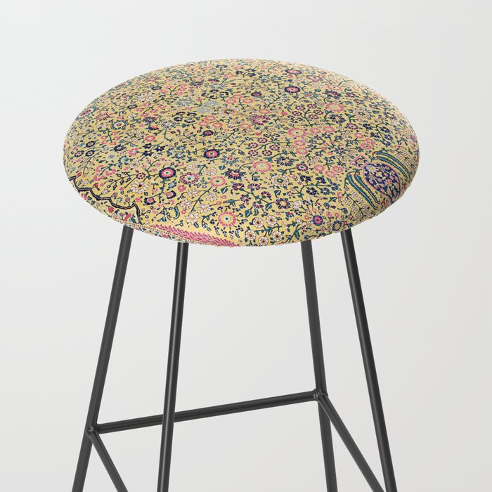 Douglass Mughal 'Millefleurs' North Indian Rug Print Stool Gallery Image 2
