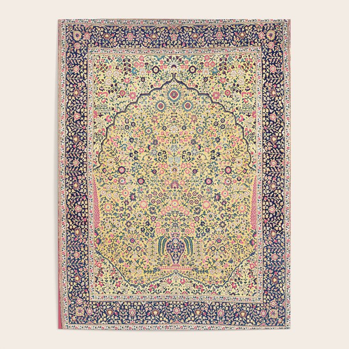 Douglass Mughal 'Millefleurs' North Indian Rug Print Poster Gallery Image 4
