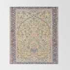 Douglass Mughal 'Millefleurs' North Indian Rug Print Throw Blanket Gallery Image 2