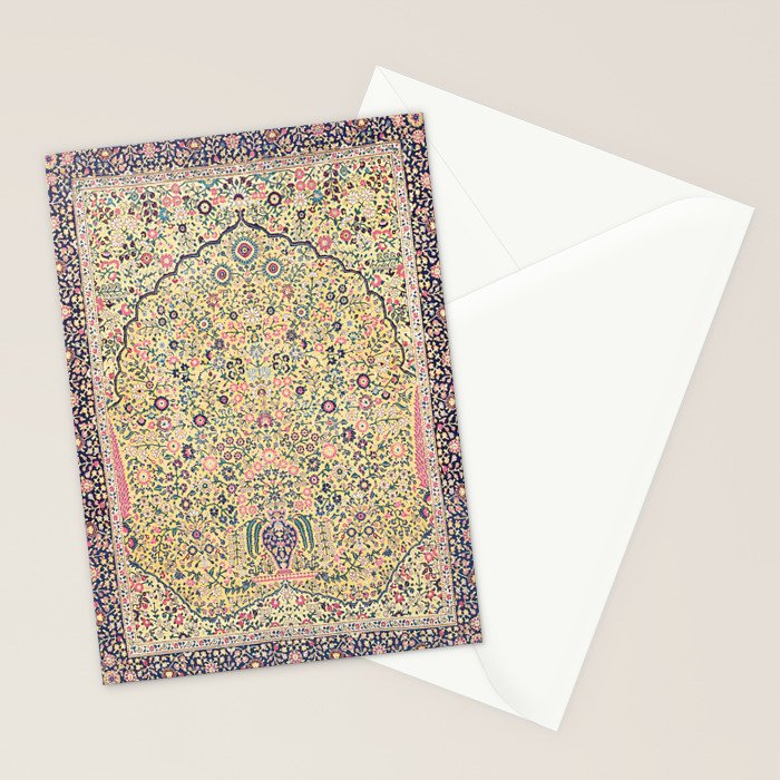 Douglass Mughal 'Millefleurs' North Indian Rug Print Stationery Card Gallery Image 2