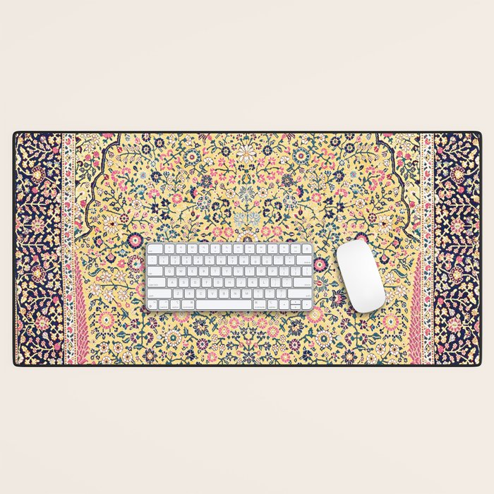 Douglass Mughal 'Millefleurs' North Indian Rug Print Desk Mat Gallery Image 1