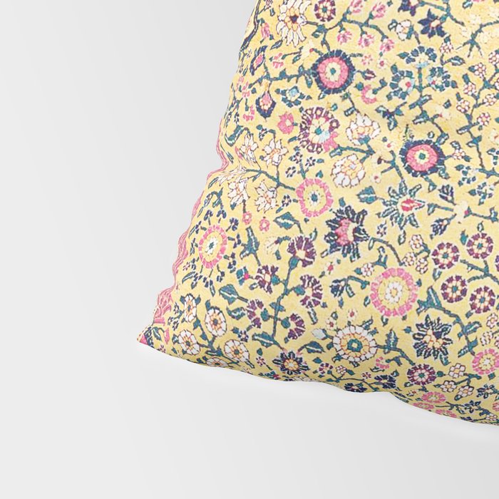 Douglass Mughal 'Millefleurs' North Indian Rug Print Pillow Sham Gallery Image 4