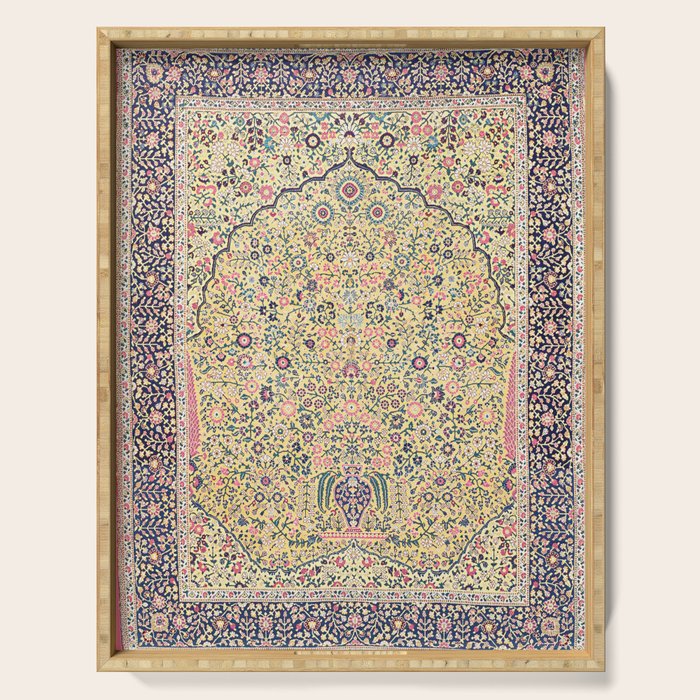 Douglass Mughal 'Millefleurs' North Indian Rug Print Serving Tray Gallery Image 1
