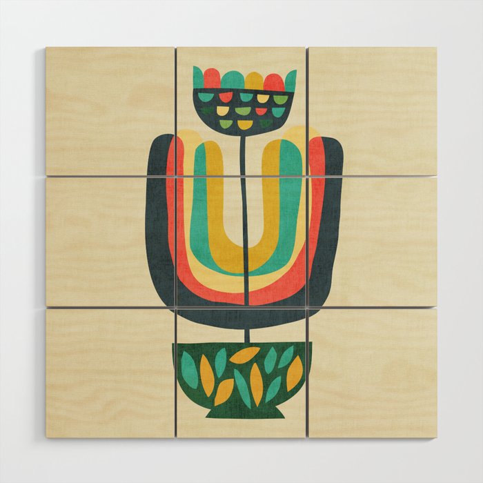 Potted Plant 3 Wood Wall Art Gallery Image 1