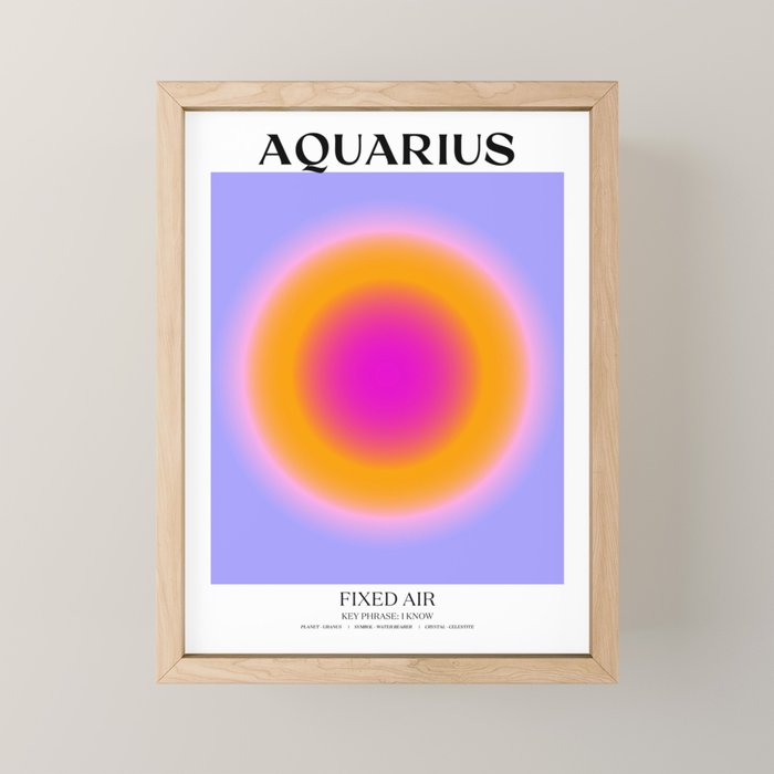 Aquarius Gradient Print Mini Art Print Gallery Image 1