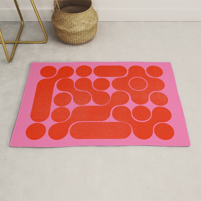 Abstract mid-century shapes no 6 Rug Gallery Image 1