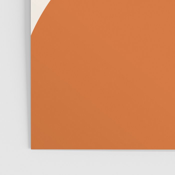Abstraction Shapes 135 in Navy Blue Orange (Moon Phase Abstract)  Poster Gallery Image 3