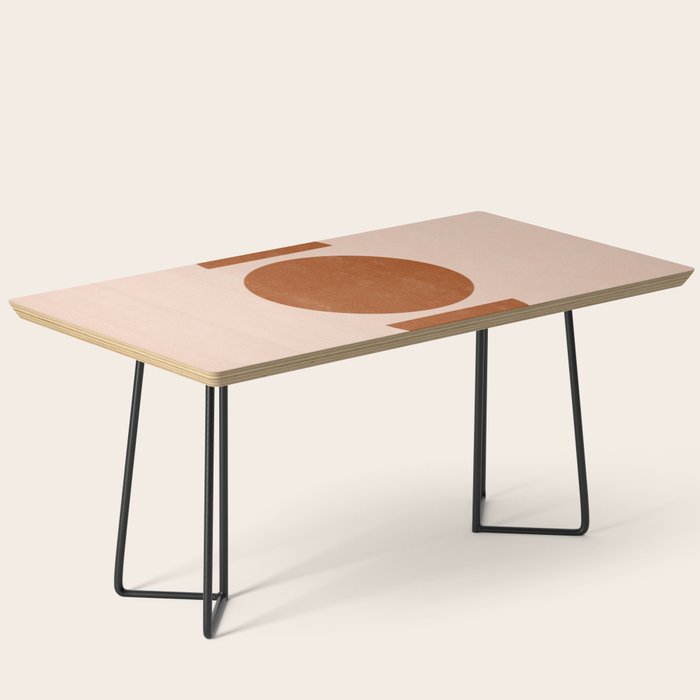 Terracotta Moon Phase Mid Century Coffee Table Gallery Image 1