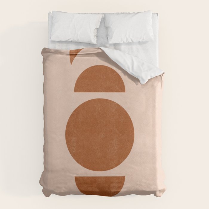 Terracotta Moon Phase Mid Century Duvet Cover Gallery Image 6