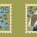 Barn Owl Postage Stamp Coffee Mug Gallery Image 2