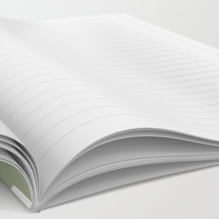 Liquid Swirl Retro Abstract Pattern in White and Sage Notebook Gallery Image 2