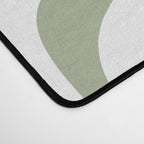 Liquid Swirl Retro Abstract Pattern in White and Sage Desk Mat Gallery Image 4