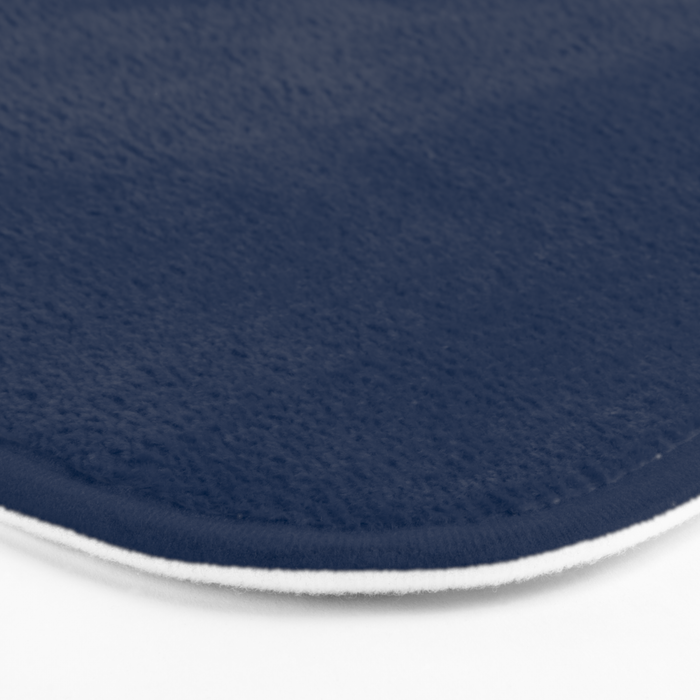 Sloane Navy solid - navy blue solid pillow, navy coordinate Bath Mat Gallery Image 3