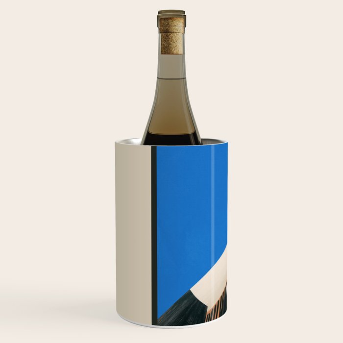 Stillness in Motion - Abstract Cranes in Blue Wine Chiller Gallery Image 2