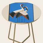 Stillness in Motion - Abstract Cranes in Blue Side Table Gallery Image 2