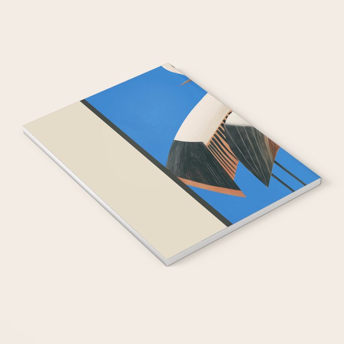 Stillness in Motion - Abstract Cranes in Blue Notebook Gallery Image 3