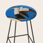 Stillness in Motion - Abstract Cranes in Blue Stool Gallery Image 2