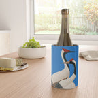 Stillness in Motion - Abstract Cranes in Blue Wine Chiller Gallery Image 4