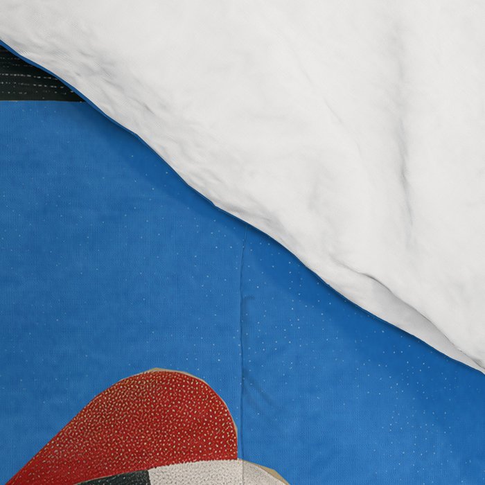 Stillness in Motion - Abstract Cranes in Blue Comforter Gallery Image 4