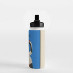 Stillness in Motion - Abstract Cranes in Blue Water Bottle Gallery Image 2
