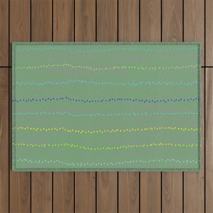Minimal Doodle Dots in Sage Green Outdoor Rug Gallery Image 1