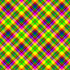 Bright summer neon checkered pattern yellow green purple Coffee Mug Gallery Image 2