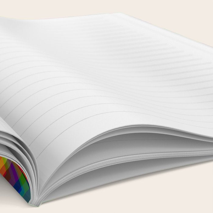 Bright summer neon checkered pattern yellow green purple Notebook Gallery Image 2