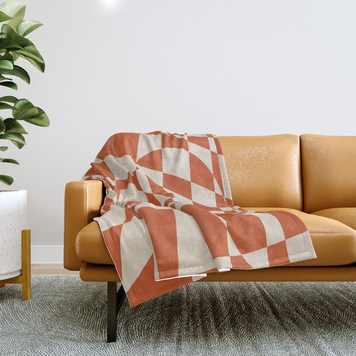 Glass Glitch: Tuscany Brown Edition Throw Blanket Gallery Image 1