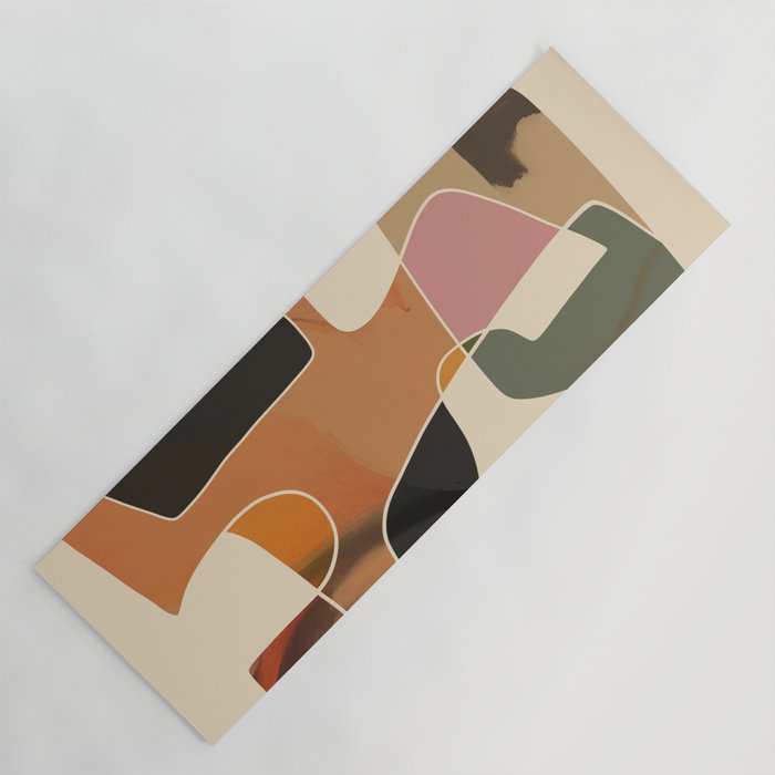 Modern Abstract Colorful Shapes Yoga Mat Gallery Image 1