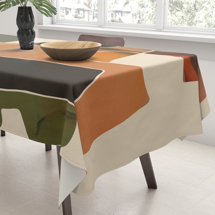 Modern Abstract Colorful Shapes Tablecloth Gallery Image 3