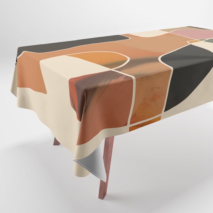 Modern Abstract Colorful Shapes Tablecloth Gallery Image 1