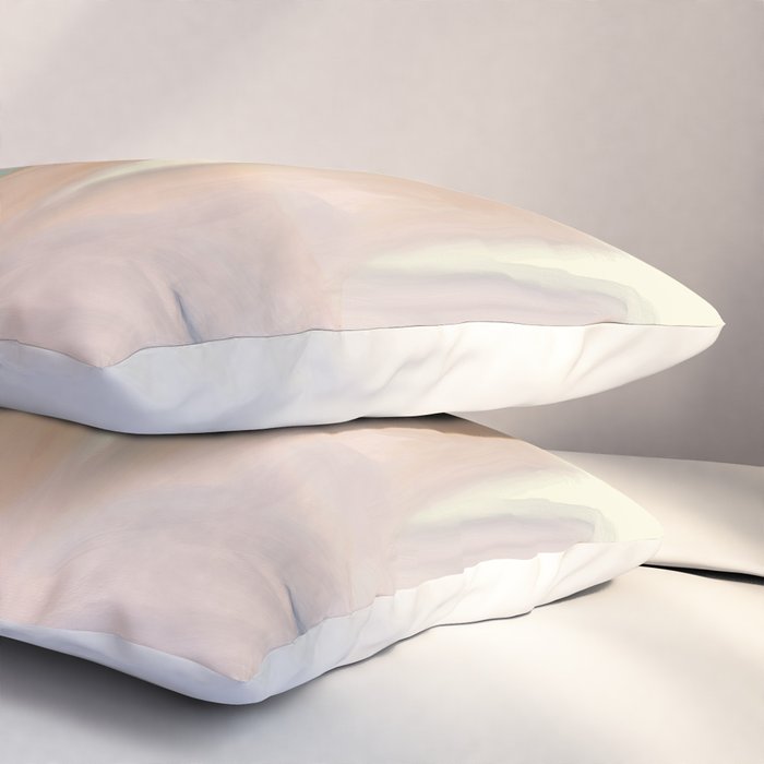 abstract pastel leaves 3 Pillow Sham Gallery Image 3