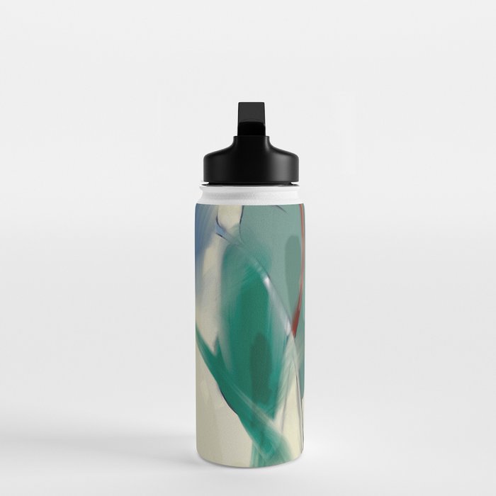 abstract pastel leaves 3 Water Bottle Gallery Image 3